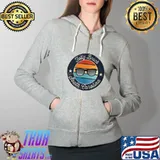 Folly Beach South Carolina Souvenir Graphic T-Shirt Full Zip Hooded