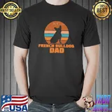 French Bulldog Dad vintage dogs paw paws dog school T-shirt