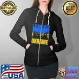 Fuck Putin Stop Ukraine Wars I Stand With Ukraine Flag T-Shirt Full Zip Hooded