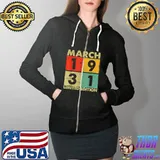 Funny 91st Birthday Gift 91 Years Old Awesome Since March 1931 T-Shirt Full Zip Hooded