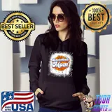 Funny Bleached Basketball Game Day Vibes Basketball Mom Game T-Shirt Hoodie