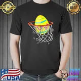 Funny Easter Basketball Egg Hunting Kids Teens T-Shirt