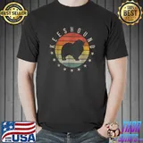 Funny Keeshound Paw Vintage Retro Dad Mom Women Pet T-Shirt Unisex