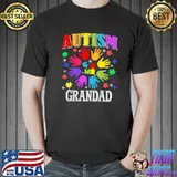 Funny Proud Autism Grandad Autism Awareness Family Matching T- Unisex