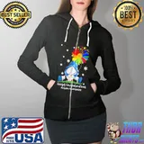 Gnome colorful flower accept understand love autism awareness Full Zip Hooded