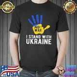 Hand no war I stand with Ukraine support Ukraine flag Unisex