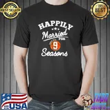 Happily Married For 9 Seasons Since 2013 Basketball Vintage T-Shirt