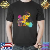 Happy Holi Tshirt Colors India Hindu Spring, Elephant Holi T-Shirt