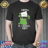 Happy St. Catricks Day Shamrock Cat St. Patrick's Day T- Unisex