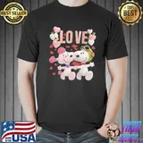Heart love snoopy couple shirt