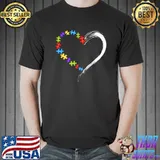 Heart Puzzle Autism Awareness Support Family Men Women Kids Premium T-Shirt