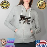 Hiphop Culture America Flag Shirt Full Zip Hooded