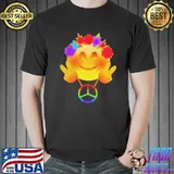 Hippie 60s and 70s smiley peace flower love power Unisex