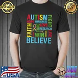 Hope Love Faith Funny Autism Awareness Autistic Graphic T- Unisex