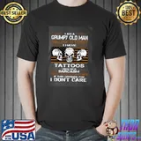 I Am A Grumpy Old Man I'm Allergic To Stupidity Skull Shirt