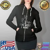 I do what I want cat lover kitten kitty Full Zip Hooded