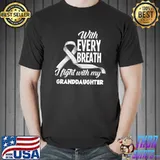 I Fight With My Granddaughter Lung Cancer Awareness T-Shirt
