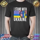 I stand with Ukraine flag American flag support Ukraine shirt