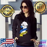 I stand with Ukraine flag power ribbon support Ukraine Hoodie