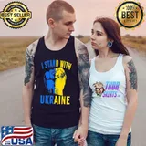 I Stand With Ukraine Flag Power Support Ukraine T-Shirt Tank Top