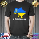 I Stand With Ukraine Flag Support Ukraine Ukrainians T-Shirt Unisex