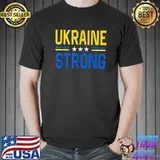I Stand With Ukraine Flag Ukraine Strong Ukrainians Support T-Shirt Unisex
