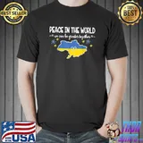 I Stand With Ukraine Peace In The World Ukrainian Flag T-Shirt Unisex