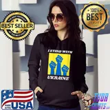 I Stand With Ukraine Shirt Pray For Ukraine Support Ukraine T- Hoodie