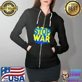 I stand with Ukraine stop war support ukrainians Full Zip Hooded