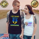 I Stand With Ukraine Support Ukraine Flag T-Shirt
