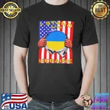 I STAND WITH UKRAINE SUPPORT UKRAINIAN LOVER AMERICAN UKRAINIAN FLAG SHIRT Unisex