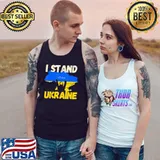I stand with Ukraine ukrainian flag support peace freedom shirt - Copy Tank Top