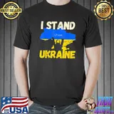 I stand with Ukraine ukrainian flag support peace freedom shirt - Copy Unisex