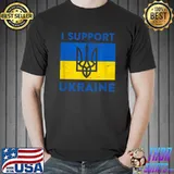 I Support Ukraine T-Shirt Stand with Ukraine Flag T-Shirt Unisex