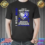 I Wear Blue For My Great Aunt Colon Cancer Awareness Kids Premium T-Shirt