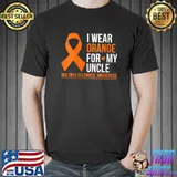 I Wear Orange For My Uncle Multiple Sclerosis MS Awareness T-Shirt