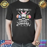 I'm The Hockey Bunny Funny Easter Day Ice Hockey Player T-Shirt Unisex