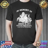In memory of august 16 1977 elvis presley thank you for the memories shirt