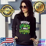 Irish I Was Gaming Funny St Patricks Day Gamer Boys Men Gift T-Shirt