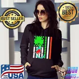 Irish shamrock American flag quetzal bird st patrick's day shirt