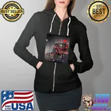 Japanese Samurai CyberPunk Graphic T-Shirt Full Zip Hooded