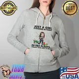 Just A Girl Standing In Front Of Her Plants Shirt Full Zip Hooded