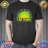 Kind Green Ribbon Sunflower Mental Health Awareness T-Shirt