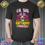 Lil Sis of the Birthday Princess Roller Skates Party T-Shirt