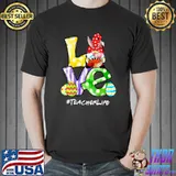 Love Teacher Life Easter With Easter Eggs Gnome Carot T-shirt