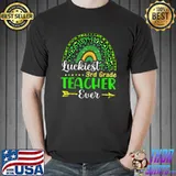 Luckiest 3rd Grade Teacher Ever St Patrick's Day Rainbow T-Shirt Unisex
