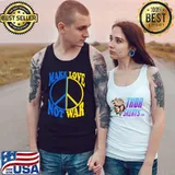 Make love not war Ukraine ukrainian flag Tank Top