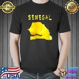 Map of Senegal, Colorful map, Watercolor illustration T-shirt