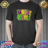 Mardi Gras Leopard Plaid Print Funny New Orleans Outfit T-shirt