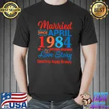 Married Since April 1984 Never Ending Love Story Countless T-Shirt